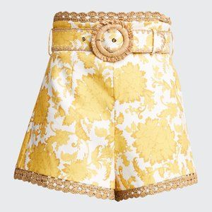 Zimmermann Yellow and White Floral Women Shorts
